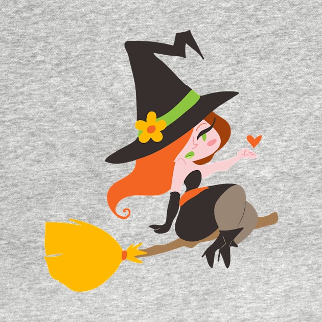 Cute Redhaired Witch by saradaboru